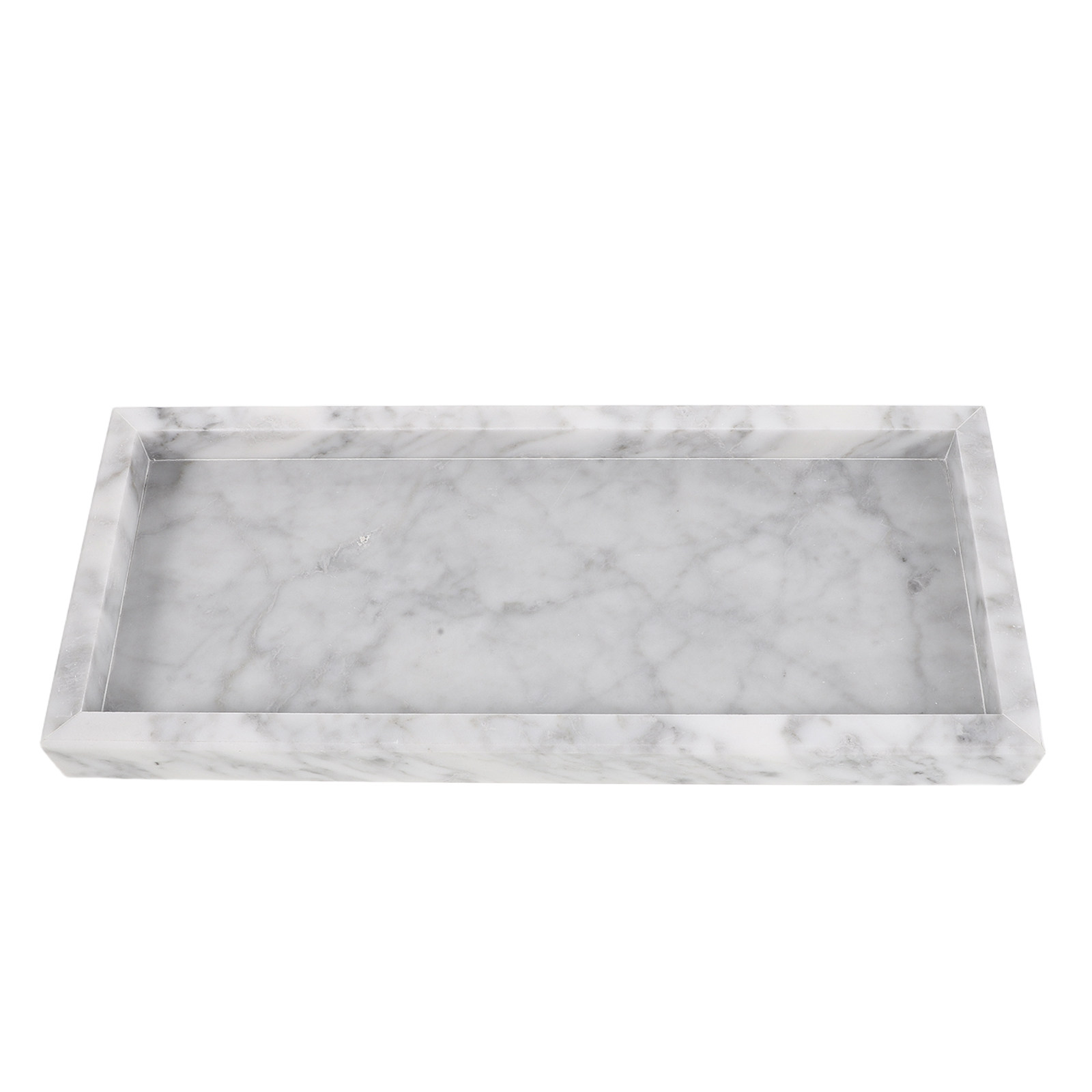Home Bathroom Organizer - Prostokątny marmurowy tacy 12x5, taca kosmetyczna,