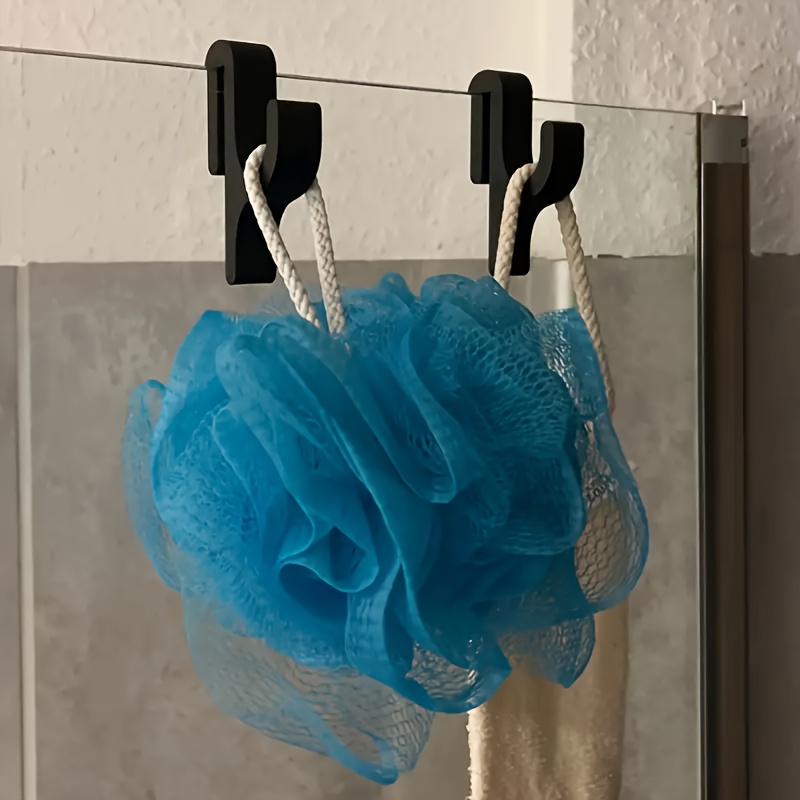 Home Essentials Bathroom Storage - Zestaw 2 haczyków do drzwi prysznicowych,