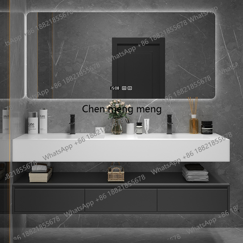 Czarna Półka Oświetlona Szafka – Home Bathroom Vanity Combo recenzja i cena